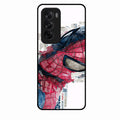 Red Blue Web Hero Glass Phone Cover for Oppo Reno 12 5G