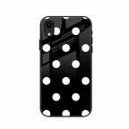 Classic Polka Dot Glass Phone Case for iPhone XR