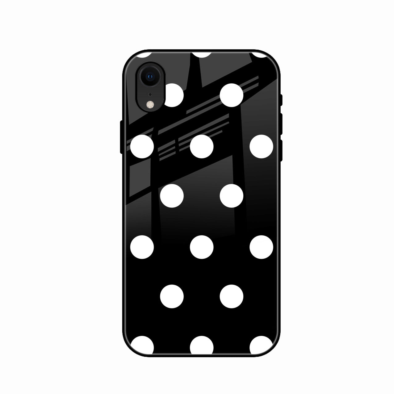 Classic Polka Dot Glass Phone Case for iPhone XR