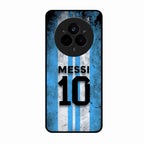 Blue Stripes Number 10 Football Glass Phone Case for Realme 14 Pro 5G