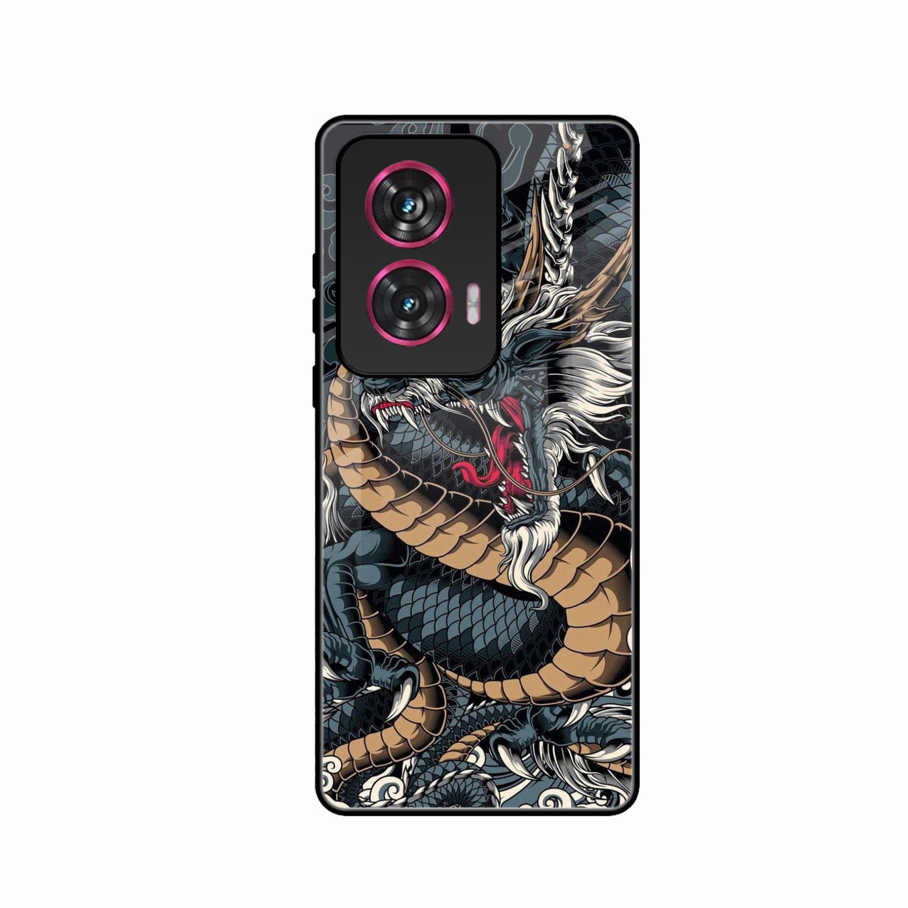 Midnight Dragon Glass Phone Case for Motorola G85 5G