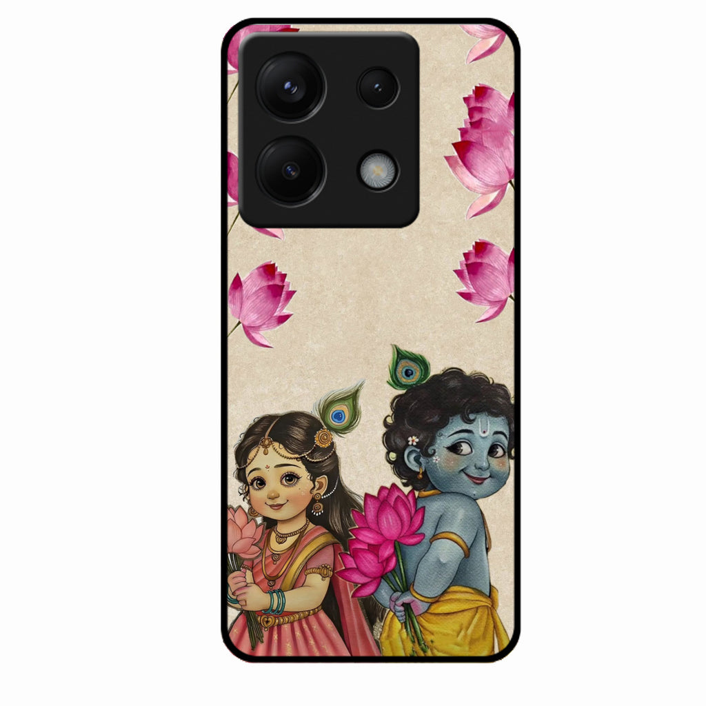 Krishna Eternal Lotus Glass Case for Redmi Note 13 Pro 5G