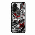 Japanese Wave Drift Racing Premium Glass Phone Case for Vivo V29E 5G