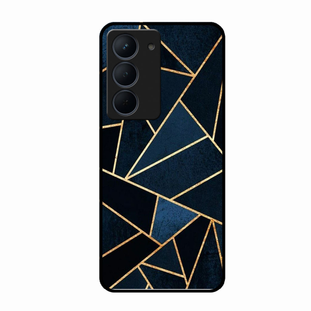 Midnight Gold Geometric Premium Glass Phone Case for Realme Narzo 80X 5G