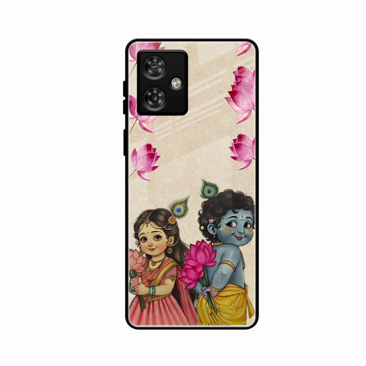 Krishna Eternal Lotus Glass Case for Motorola G64 5G