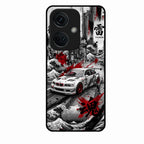 Japanese Wave Drift Racing Premium Glass Phone Case for Oneplus Nord Ce 3 5G