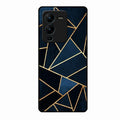 Midnight Gold Geometric Premium Glass Phone Case for Vivo V25 Pro 5G