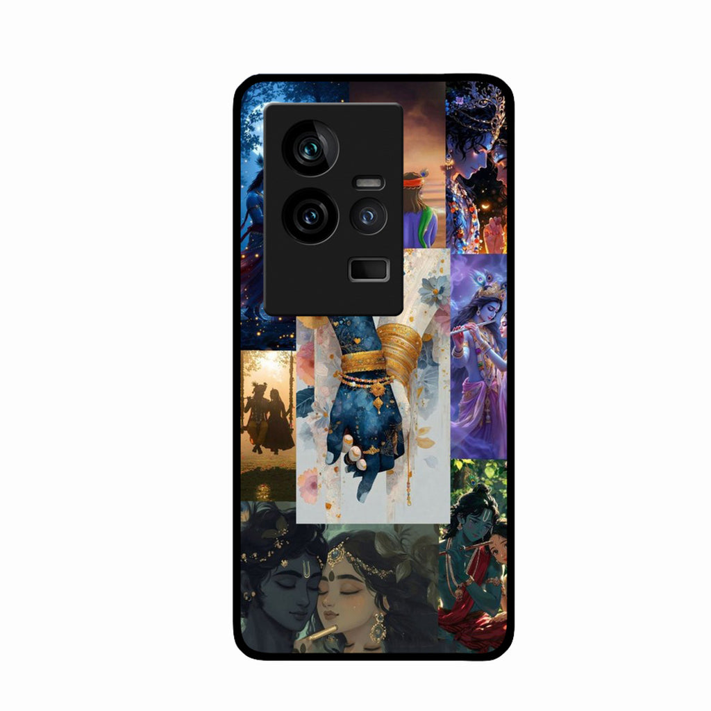 Eternal Radha Krishna Love Glass Phone Case for iQOO 11 5G