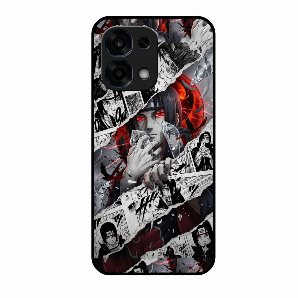 Itachi Uchiha Manga Collage Glass Phone Case for Oppo F31 5G