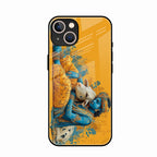 Divine Krishna Gopal Premium Glass Phone Case for iPhone 15 Plus