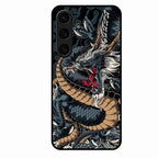 Midnight Dragon Glass Phone Case for Samsung Galaxy S25 Plus 5G