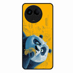 Cute Panda Sketch Premium Glass Phone Case for Realme 11X 5G