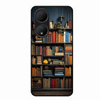 Colorful Bookshelf Art Glass Case Cover for Vivo Y100A 5G