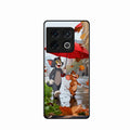 Rainy Day Cartoon Glass Phone Case for Oneplus 10 Pro 5G