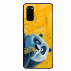 Cute Panda Sketch Premium Glass Phone Case for Samsung Galaxy S20 Fe 5G