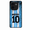 Blue Stripes Number 10 Football Glass Phone Case for Vivo T3 Pro 5G