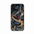 Midnight Dragon Glass Phone Case for iPhone 16 Plus