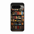 Colorful Bookshelf Art Glass Case Cover for Google Pixel 9 Pro Xl