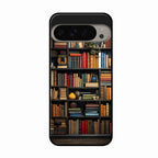 Colorful Bookshelf Art Glass Case Cover for Google Pixel 9 Pro Xl