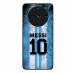 Blue Stripes Number 10 Football Glass Phone Case for Realme 11 Pro Plus 5G