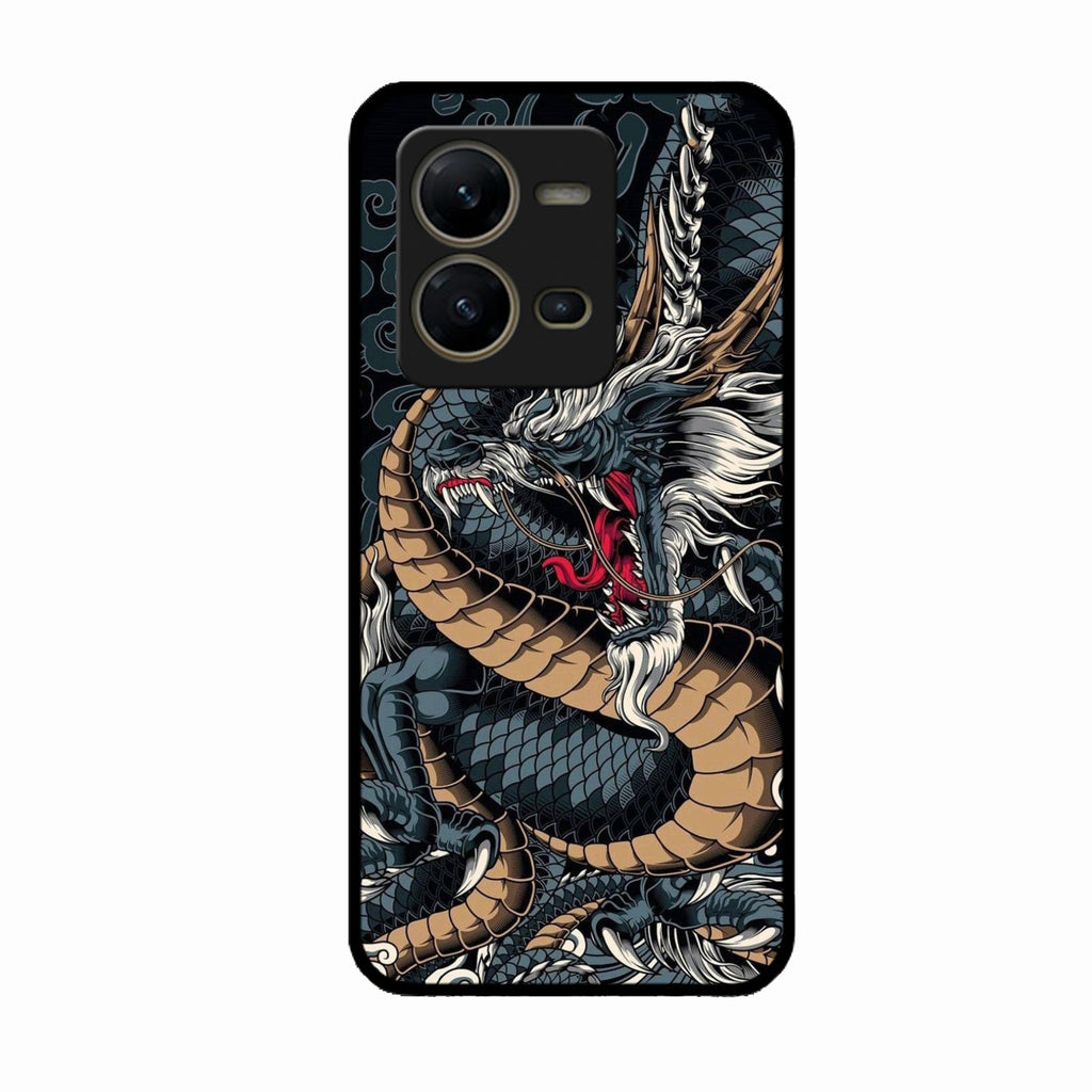 Midnight Dragon Glass Phone Case for Vivo V25 5G