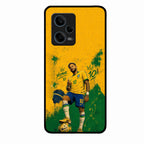 Golden Striker Glass Phone Case for Redmi Note 12 Pro Plus 5G