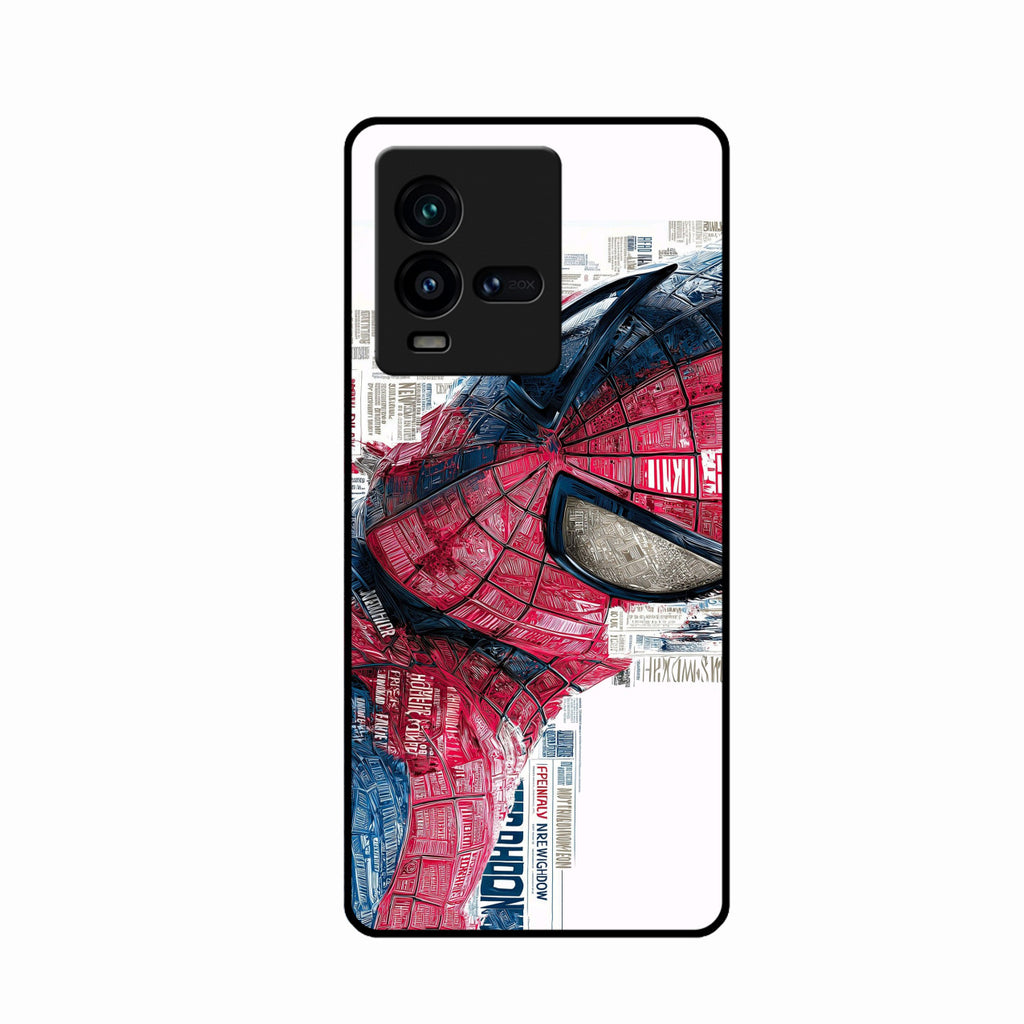 Red Blue Web Hero Glass Phone Cover for iQOO 9T 5G