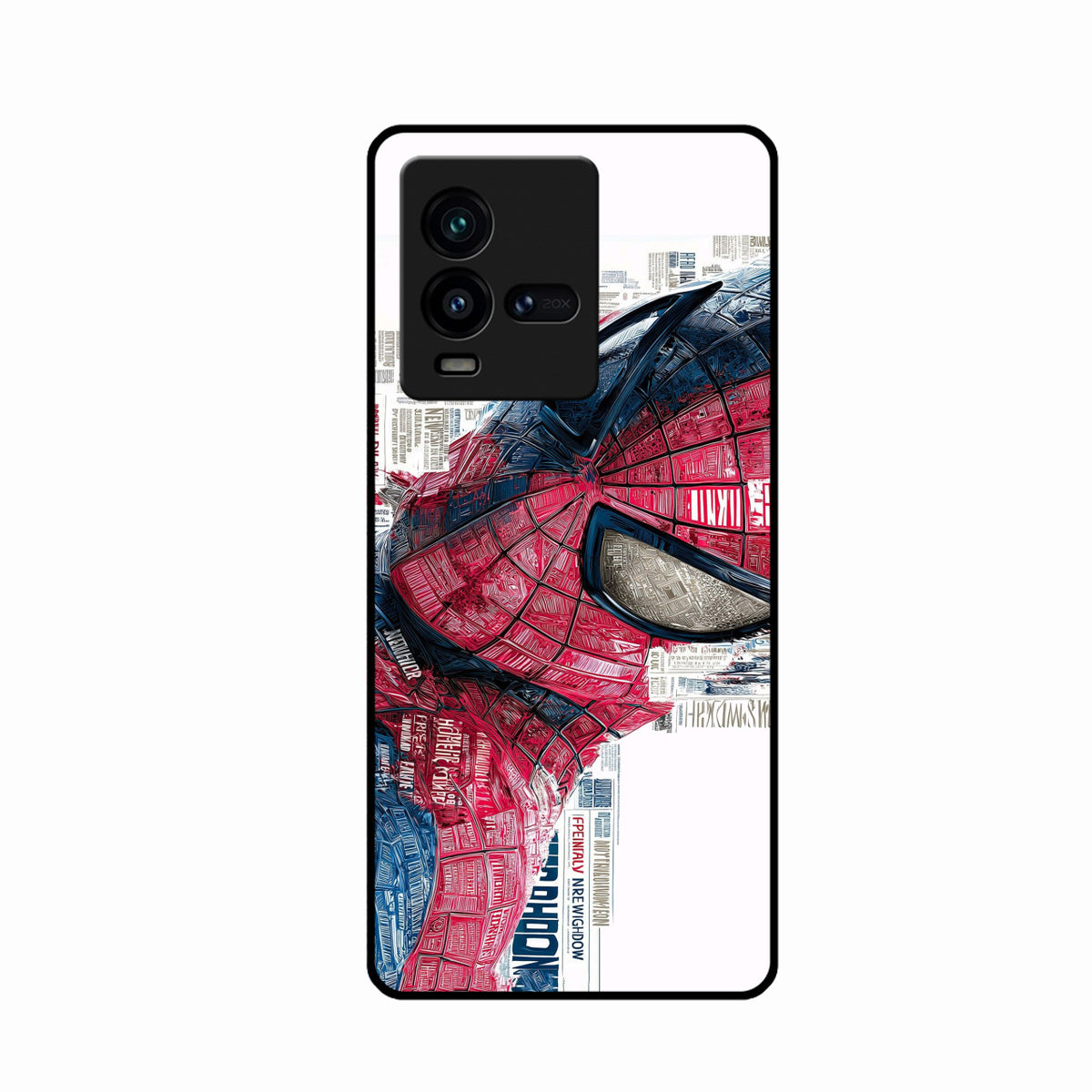 Red Blue Web Hero Glass Phone Cover for iQOO 9T 5G