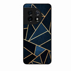 Midnight Gold Geometric Premium Glass Phone Case for Oneplus 11R 5G