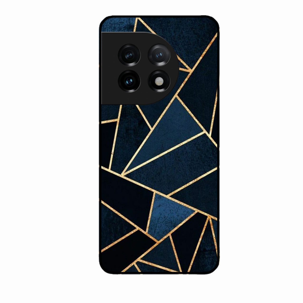 Midnight Gold Geometric Premium Glass Phone Case for Oneplus 11R 5G