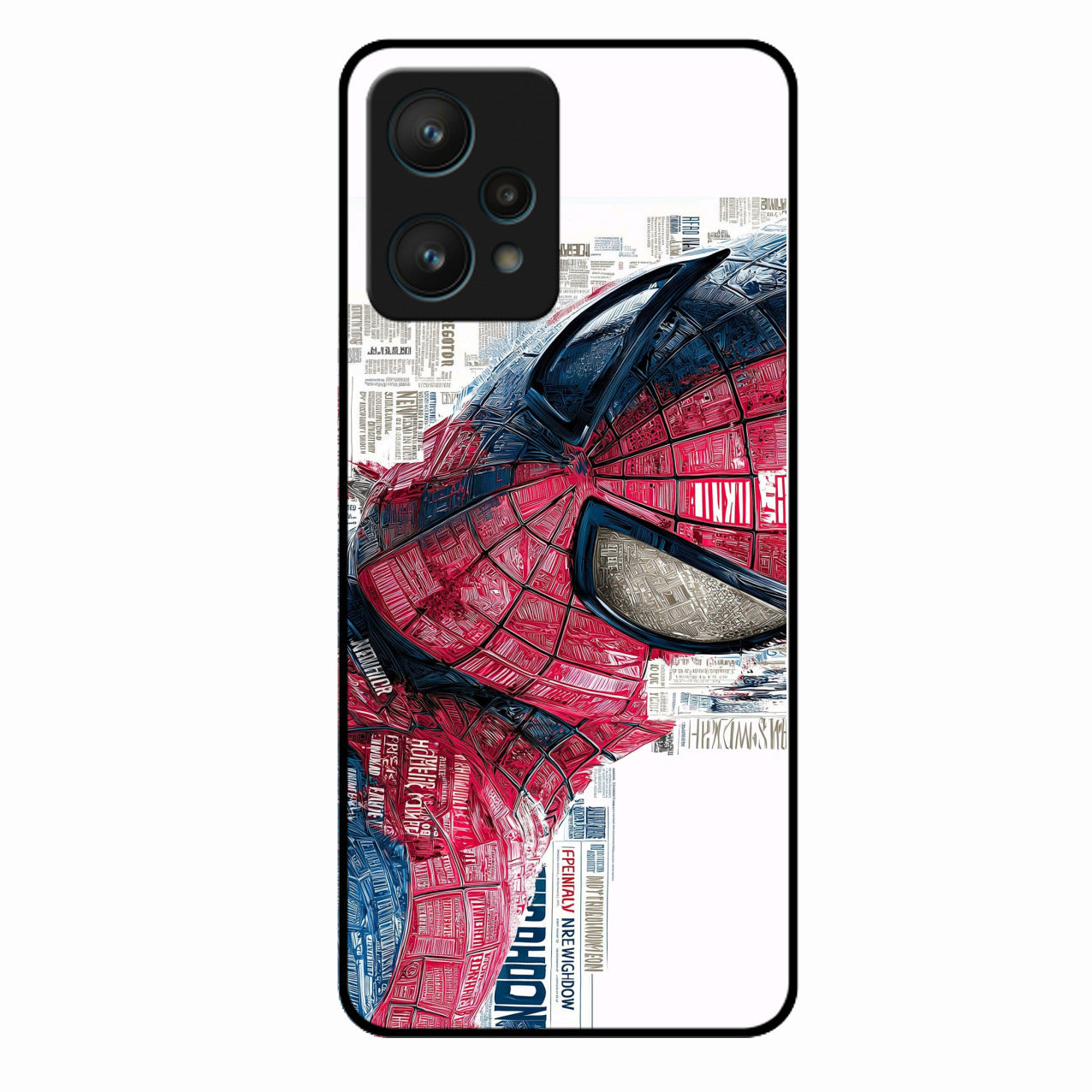 Red Blue Web Hero Glass Phone Cover for Realme 9 Pro 5G