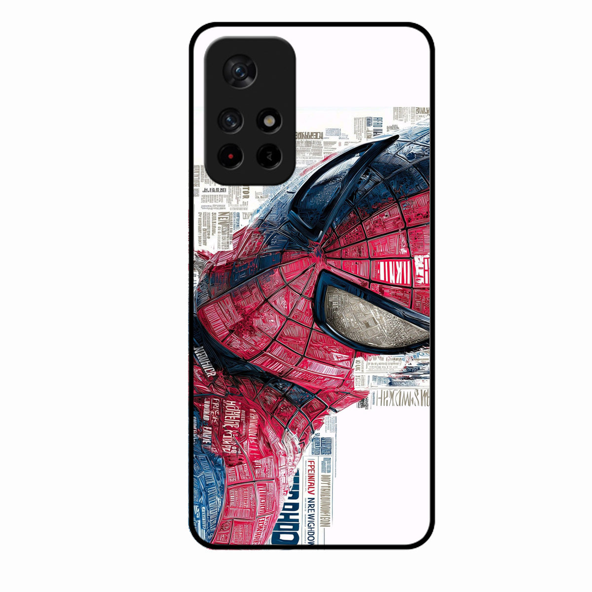 Red Blue Web Hero Glass Phone Cover for Redmi Note 11T 5G
