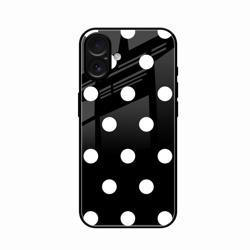 Classic Polka Dot Glass Phone Case for iPhone 17