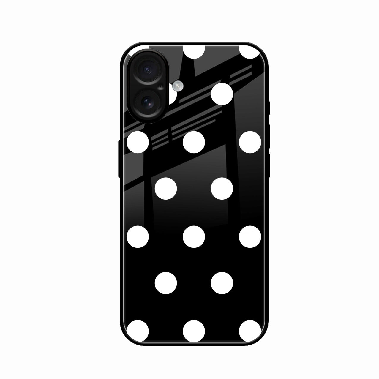 Classic Polka Dot Glass Phone Case for iPhone 17