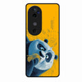 Cute Panda Sketch Premium Glass Phone Case for Vivo V40 5G