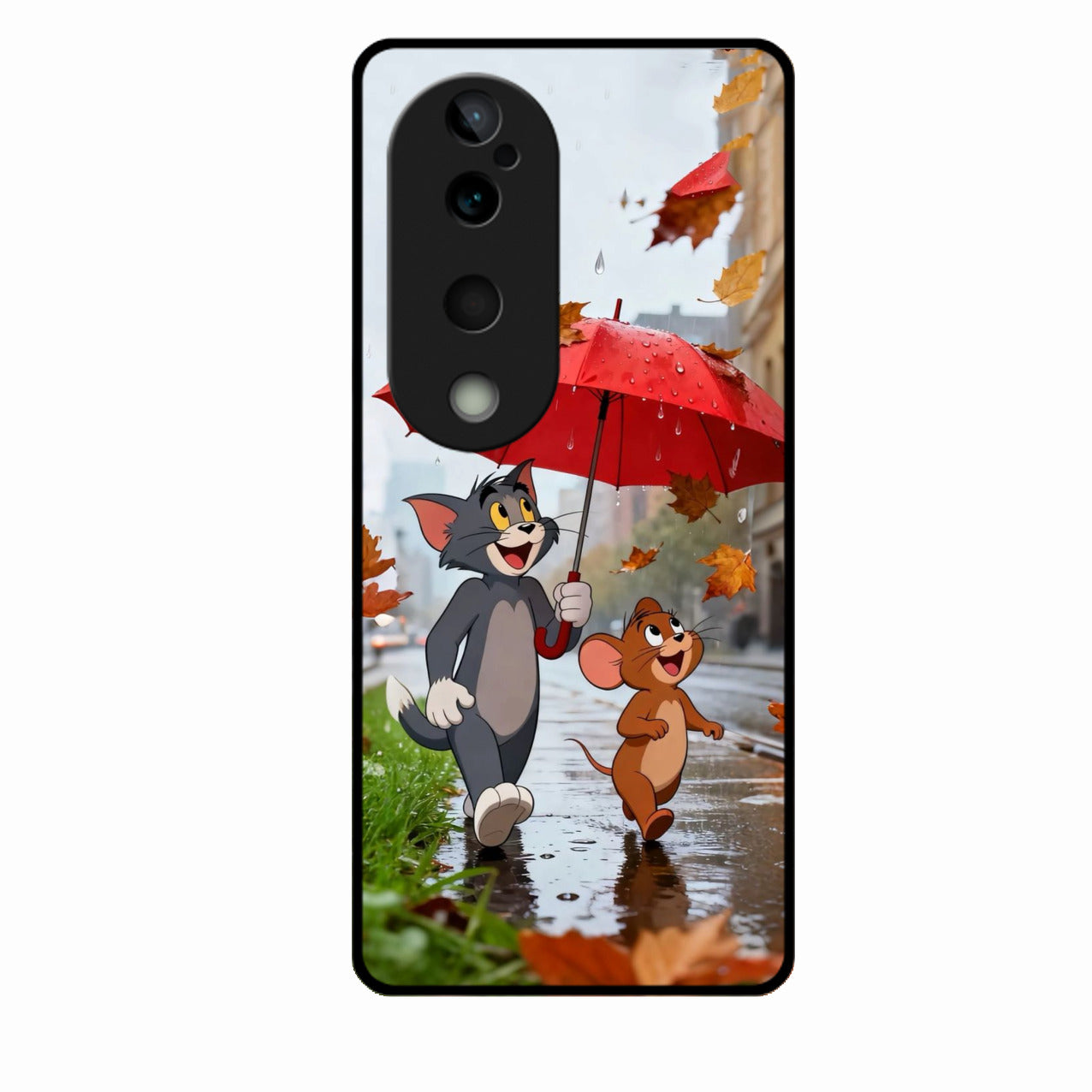 Rainy Day Cartoon Glass Phone Case for Vivo T3 Ultra