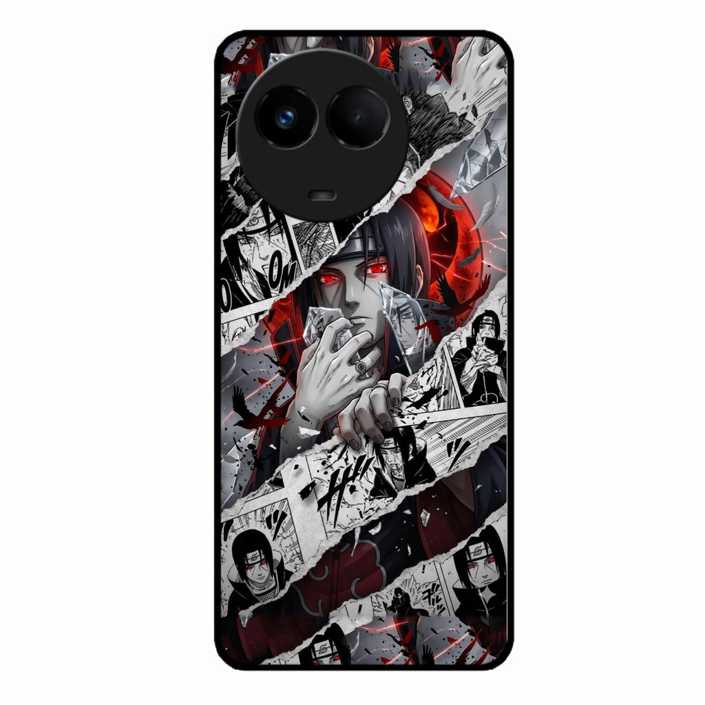 Itachi Uchiha Manga Collage Glass Phone Case for Realme 11X 5G