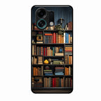 Colorful Bookshelf Art Glass Case Cover for Oppo K13 Turbo 5G