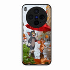 Rainy Day Cartoon Glass Phone Case for Vivo X300 5G