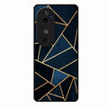Midnight Gold Geometric Premium Glass Phone Case for Vivo V40 5G