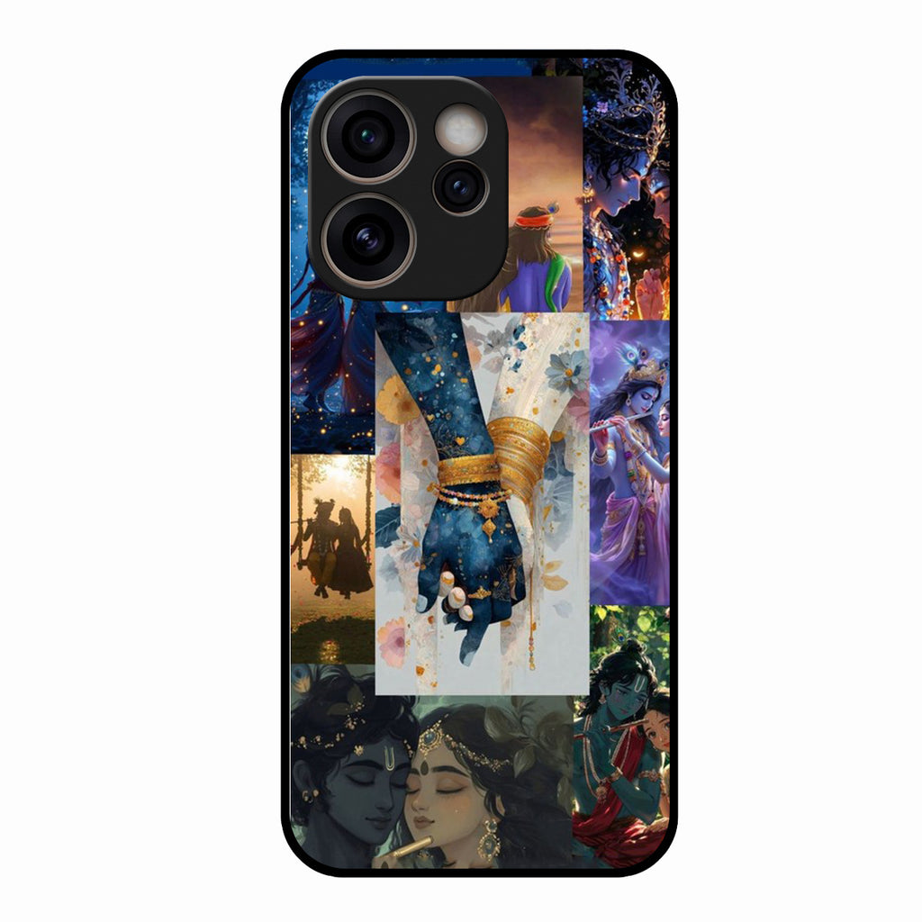 Eternal Radha Krishna Love Glass Phone Case for Oppo Reno 15C 5G