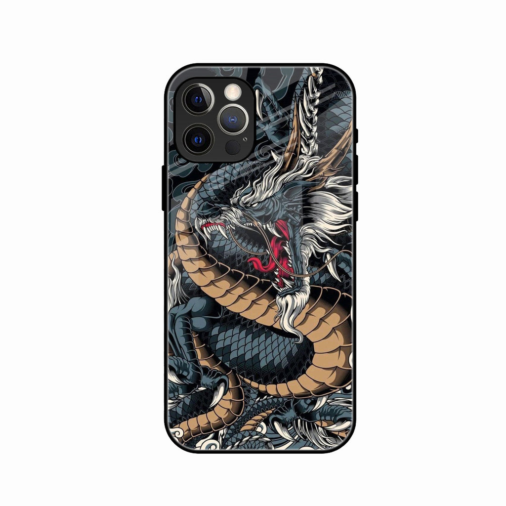 Midnight Dragon Glass Phone Case for iPhone 13 Pro Max