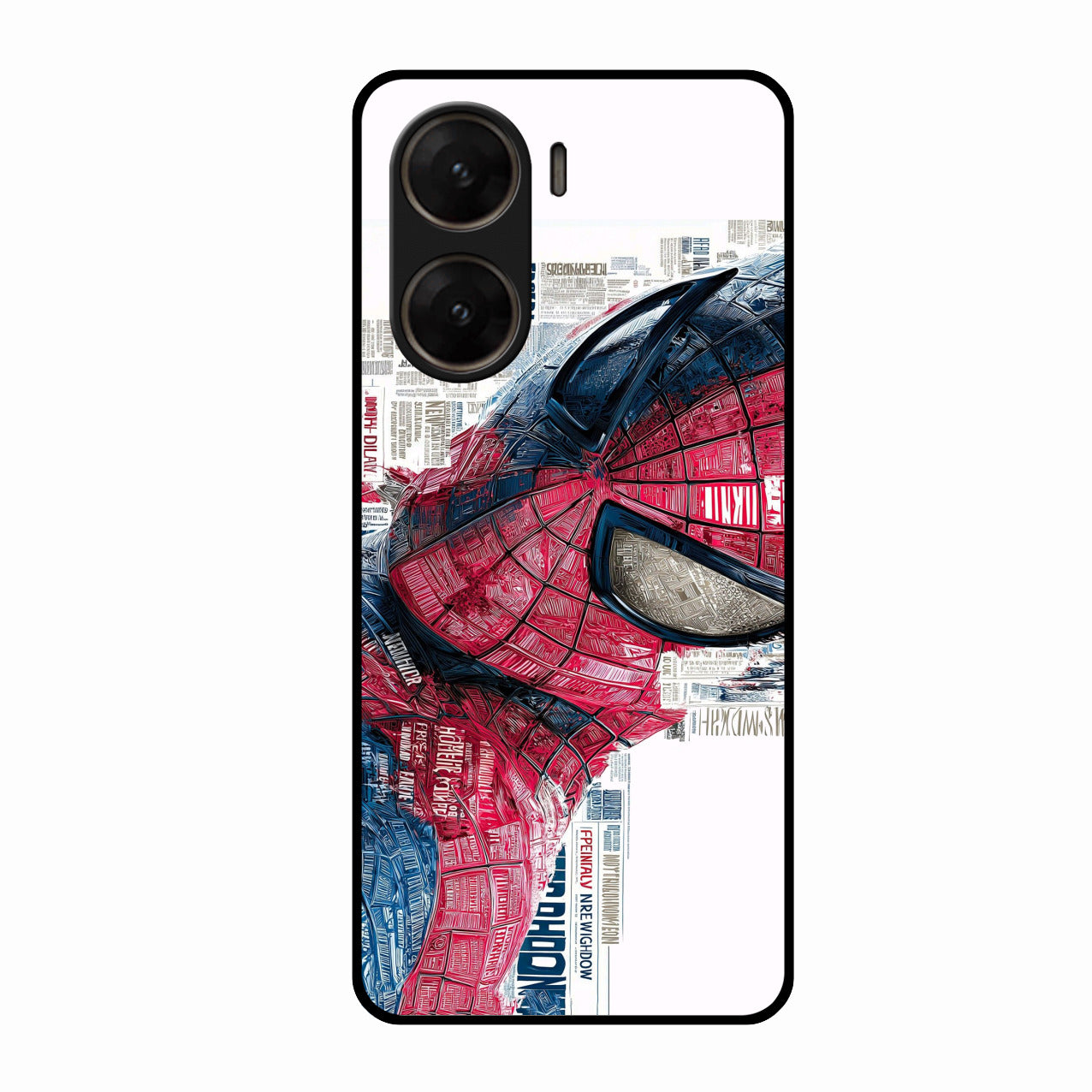 Red Blue Web Hero Glass Phone Cover for Vivo V29E 5G