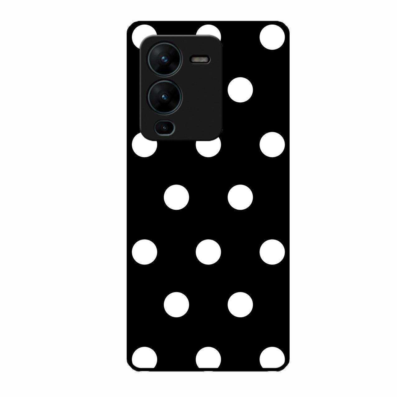 Classic Polka Dot Glass Phone Case for Vivo V25 Pro 5G