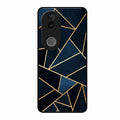 Midnight Gold Geometric Premium Glass Phone Case for Vivo V50 5G