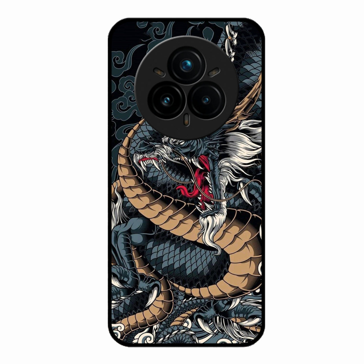 Midnight Dragon Glass Phone Case for Realme 14 Pro Plus 5G