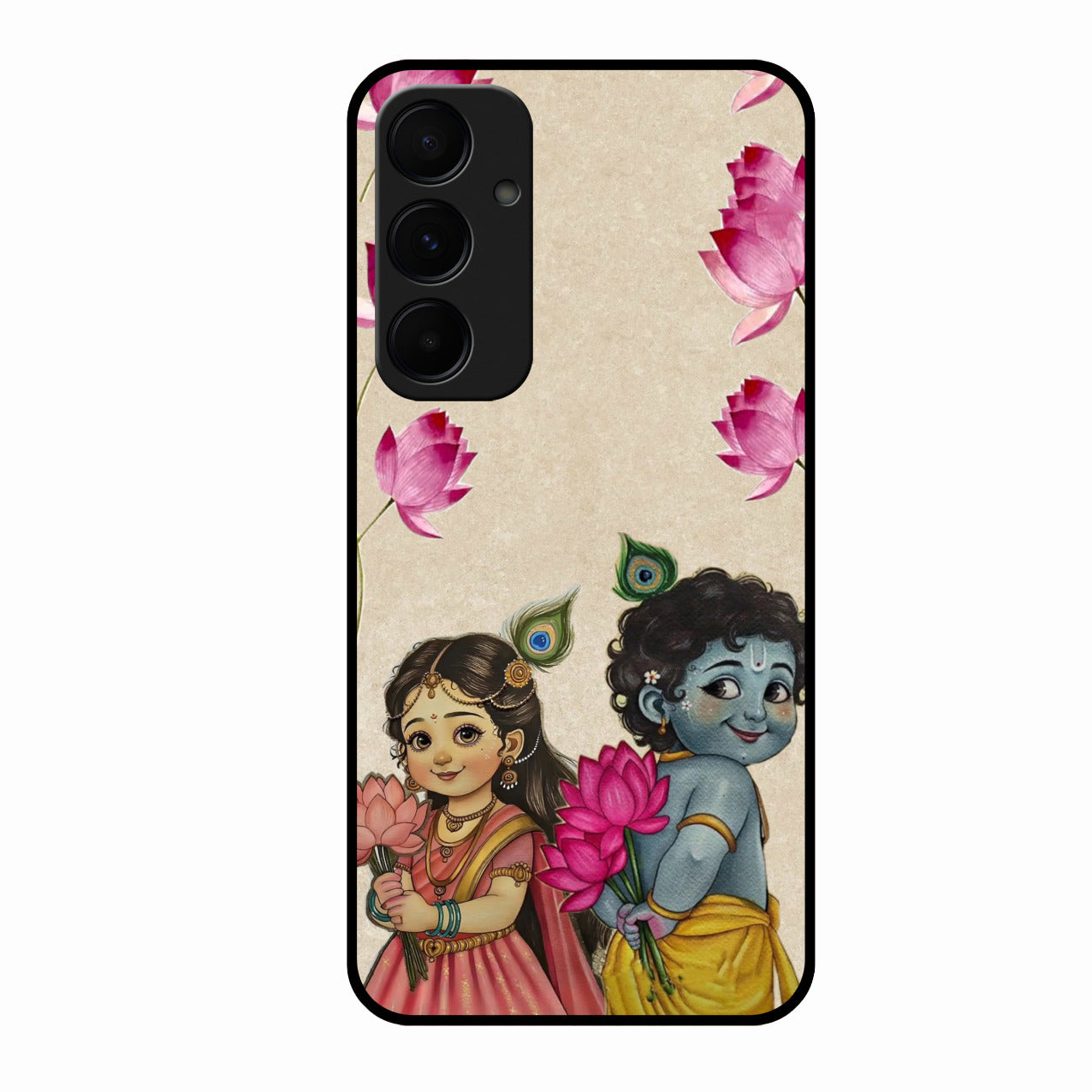 Krishna Eternal Lotus Glass Case for Samsung Galaxy A35 5G