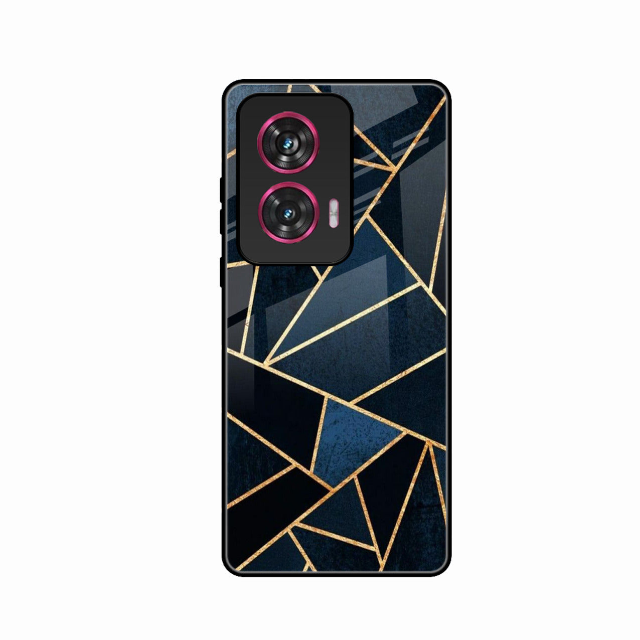 Midnight Gold Geometric Premium Glass Phone Case for Motorola G96 5G