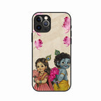 Krishna Eternal Lotus Glass Case for iPhone 15 Pro