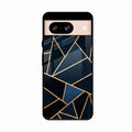 Midnight Gold Geometric Premium Glass Phone Case for Google Pixel 8 5G